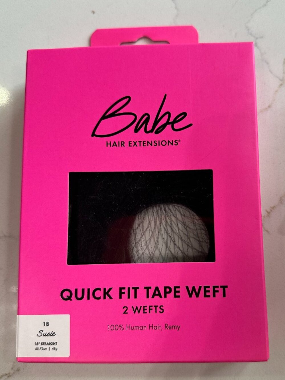 Babe Hair Extensions Quick Fit Tape Weft, 2 wefts Susie 18" Straight